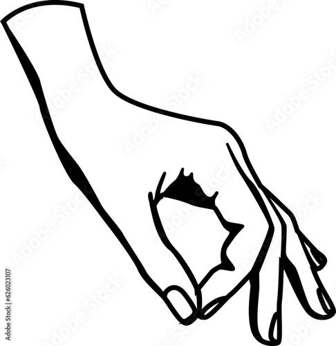 hand holding a rose  Symbol Hand Gesture