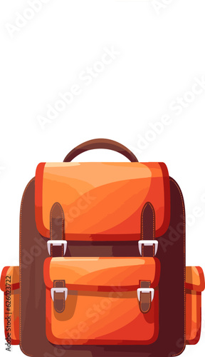 Vector backpack.School backpack on white background.School bag.