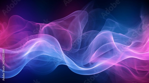 Wallpaper Mural Swirling smoke with neon light and black background Ultraviolet light in the dark room Abstract Torontodigital.ca