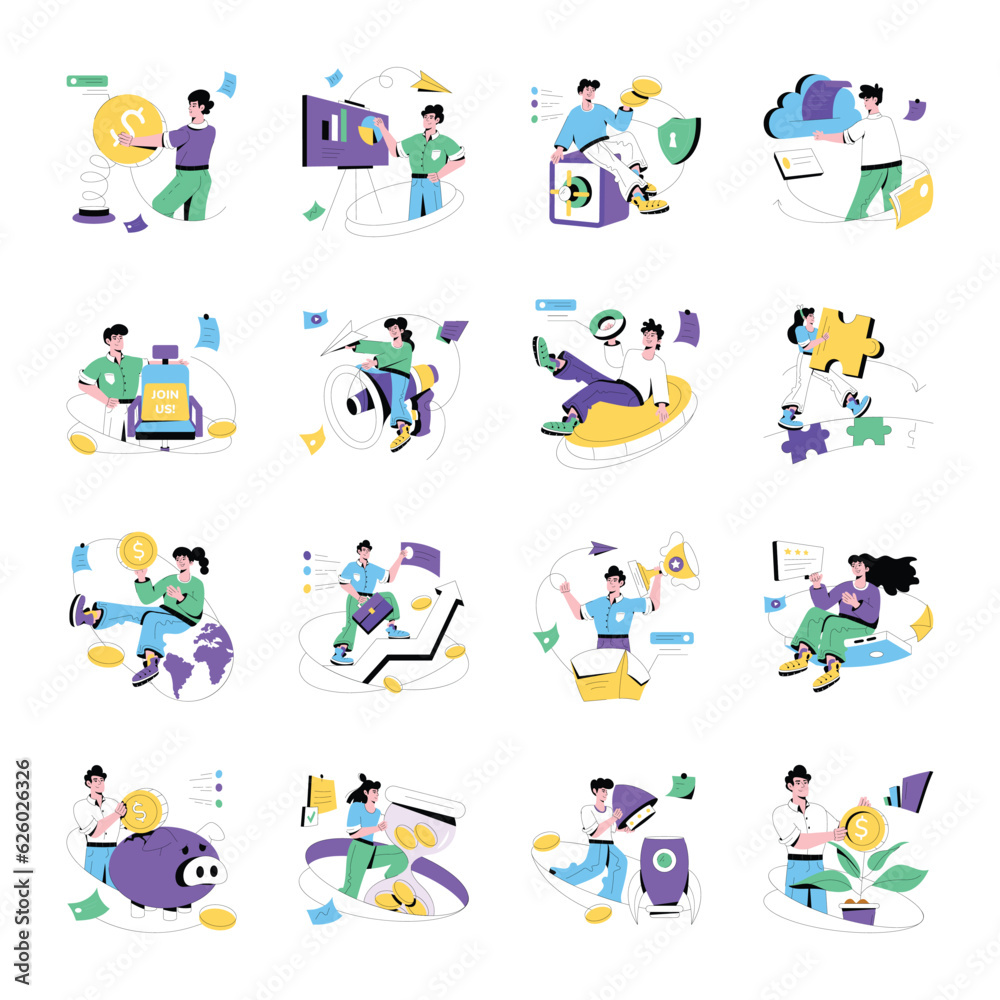 Pack of Business Analysis Flat Illustrations
Pack of Business Analysis Flat Illustrations