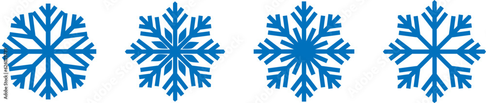 Snowflake icon vector. Snowflake blue line icon .Winter snowflakes set. Snowflake icon vector. Snowflake blue line icon .Winter snowflakes set.