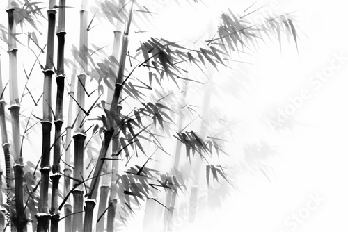 Sumi-e bamboo. generative ai