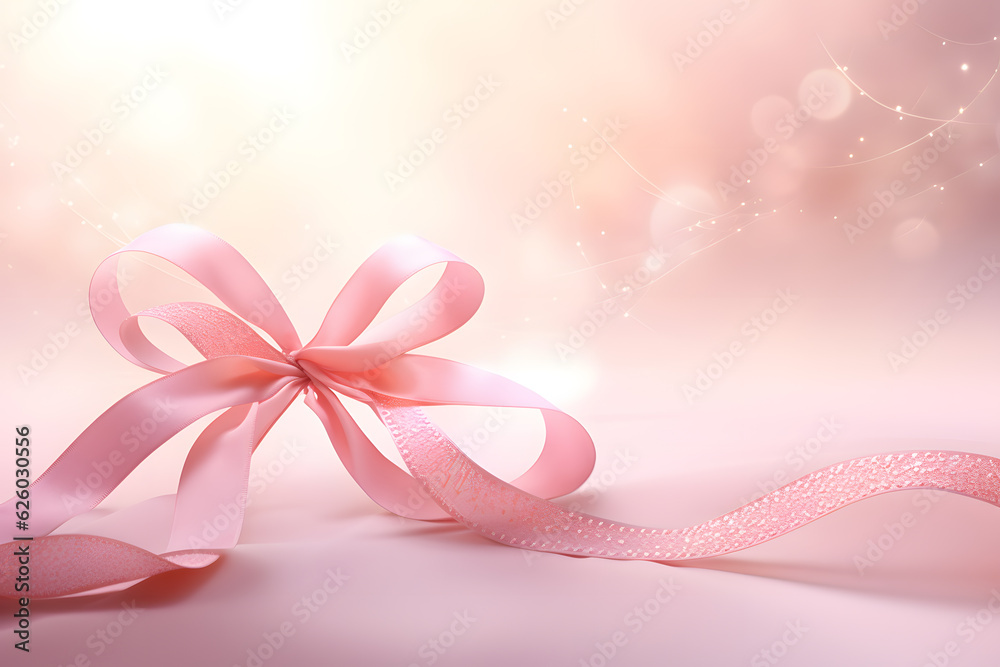 pink bow and ribbon