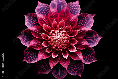 a vibrant pink flower with black background #626031362