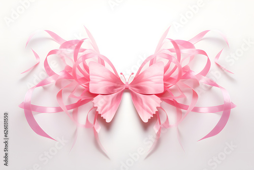 butterfly pink ribbon support cancer  © AGSTRONAUT