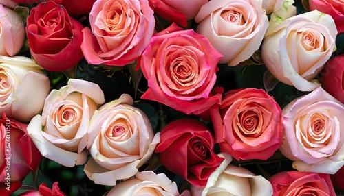red  pink roses background