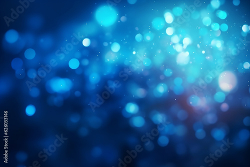 Vibrant glowing blue, glow abstract background with soft defocused lights and pattern