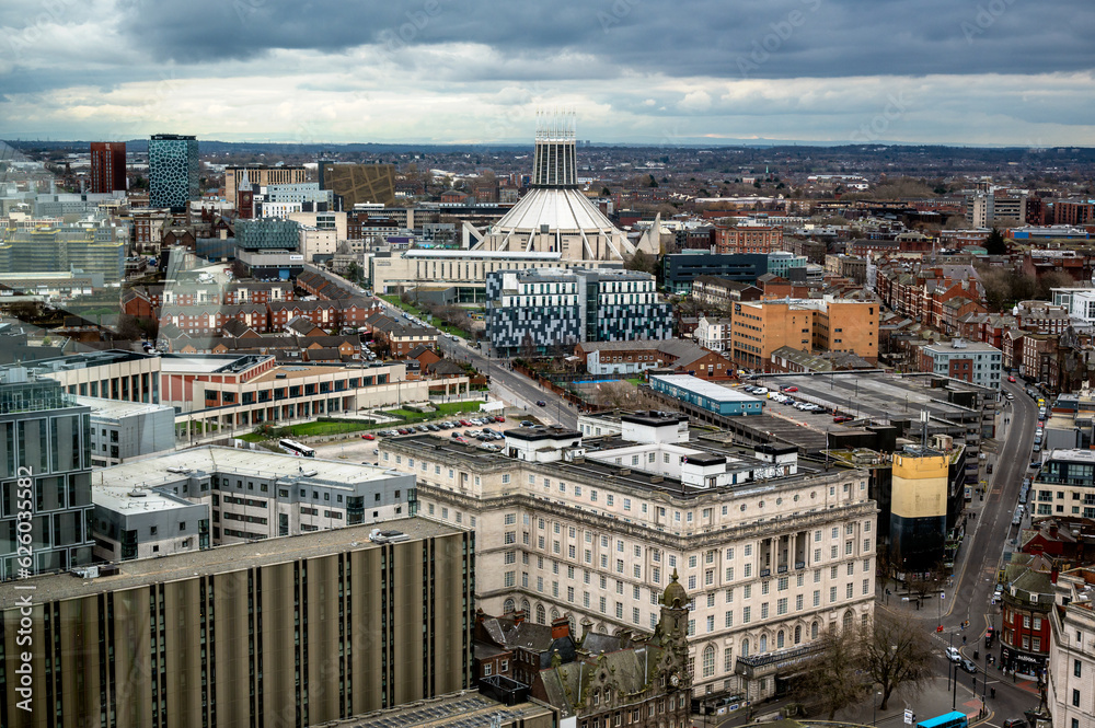 An awe-inspiring landmarks on the Liverpool skyline ,UK