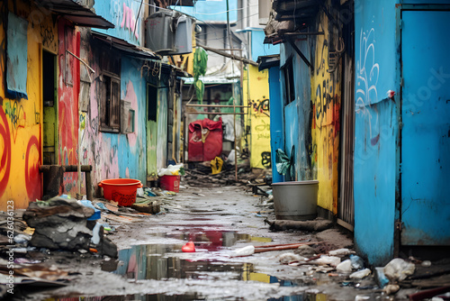 Extreme poverty closeup in urban city © Magdalena Wojaczek