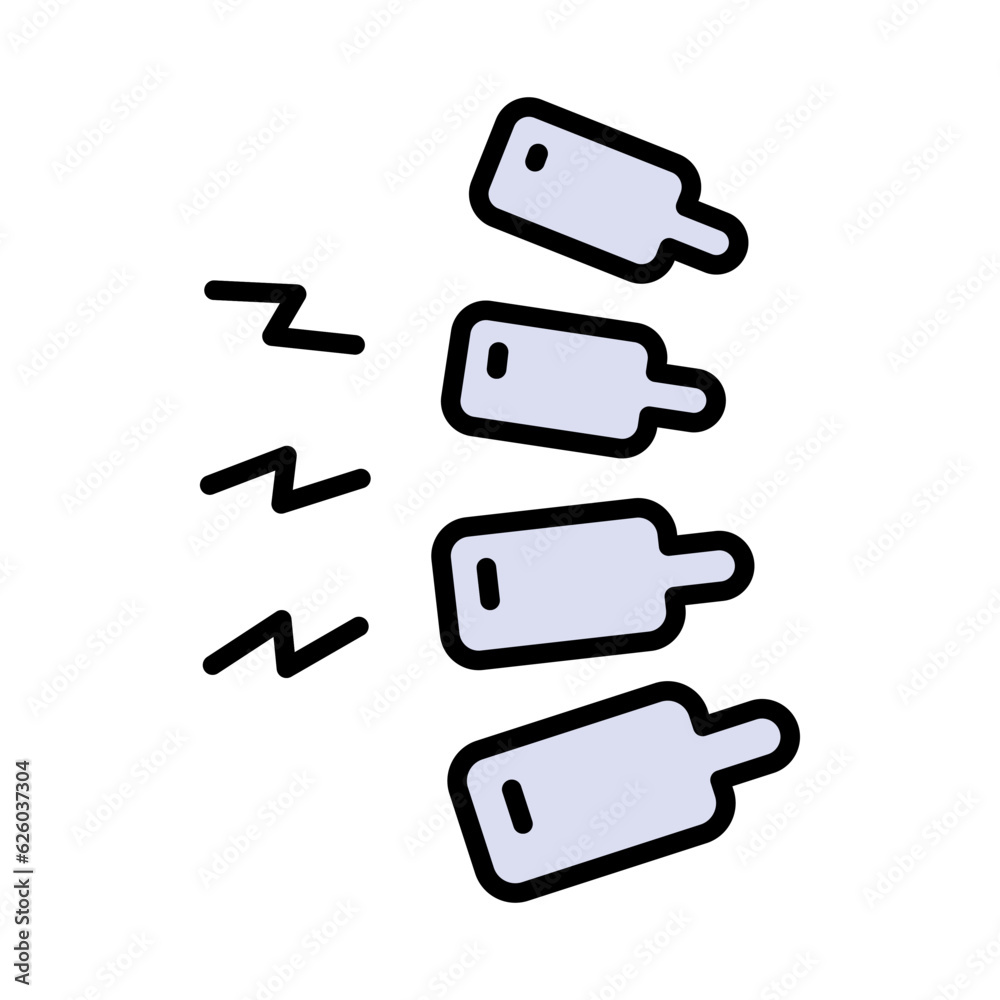 Back pain color icon. Spine bones and structure. Medicine and anatomy. Anatomical structure of man. Premium quality graphic design icon. Vector symbol for websites, web design, mobile app. Back pain color icon. Spine bones and structure. Medicine and anatomy. Anatomical structure of man. Premium quality graphic design icon. Vector symbol for websites, web design, mobile app.