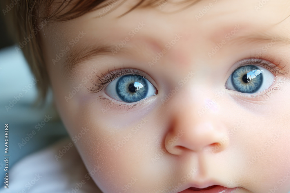 A newborn baby with beautiful blue eyes A newborn baby with beautiful blue eyes