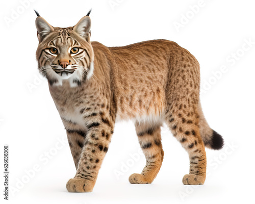 lynx in front of white background photo