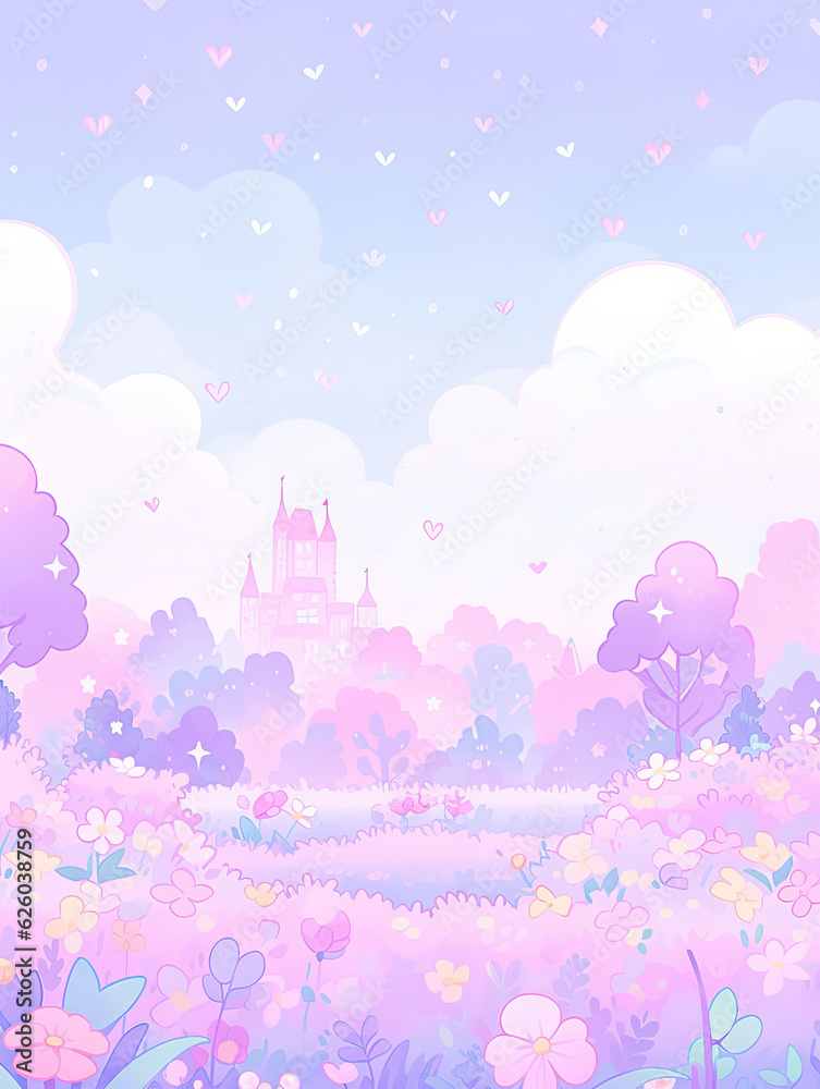 ロマンチックピンクのお城