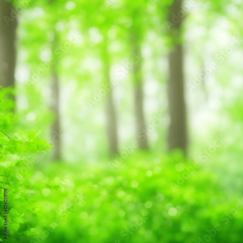 blur natural green beautiful forest abstract background