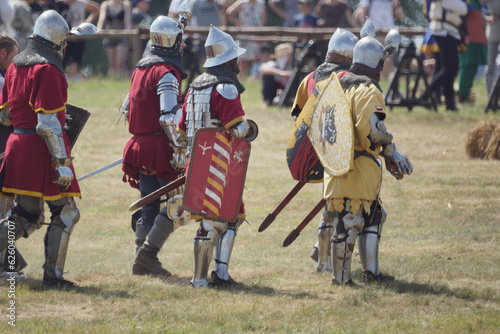 Fototapeta Naklejka Na Ścianę i Meble -  Rycerze. Bitwa pod Grunwaldem. Polska - Mazury - Warmia.