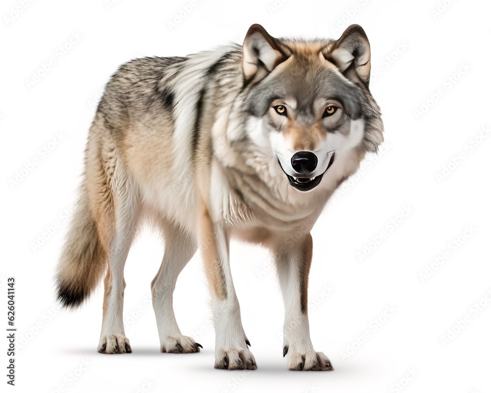 wolf isolated on white