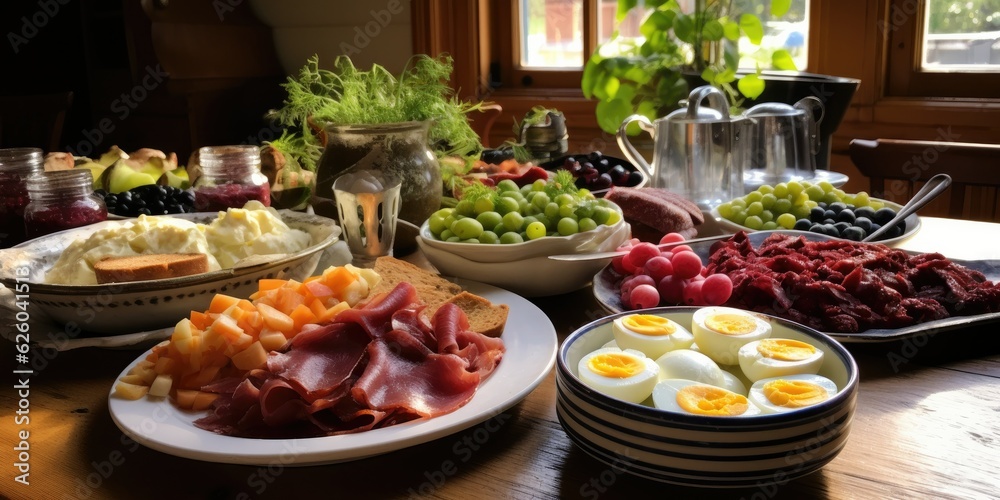 Swedish Smorgasbord Scandinavian Culinary Feast - A Bountiful ...