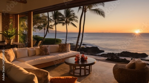Beachfront villa with a private cabana and direct access to the white sands of Wailea Beach in Maui, Hawaii © Damian Sobczyk
