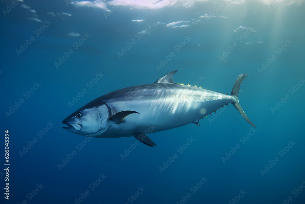 Bonito - Found in tropical and temperate waters around the world, are commonly used in Japanese cuisine and have a strong, meaty flavor (Generative AI) Bonito - Found in tropical and temperate waters around the world, are commonly used in Japanese cuisine and have a strong, meaty flavor (Generative AI)