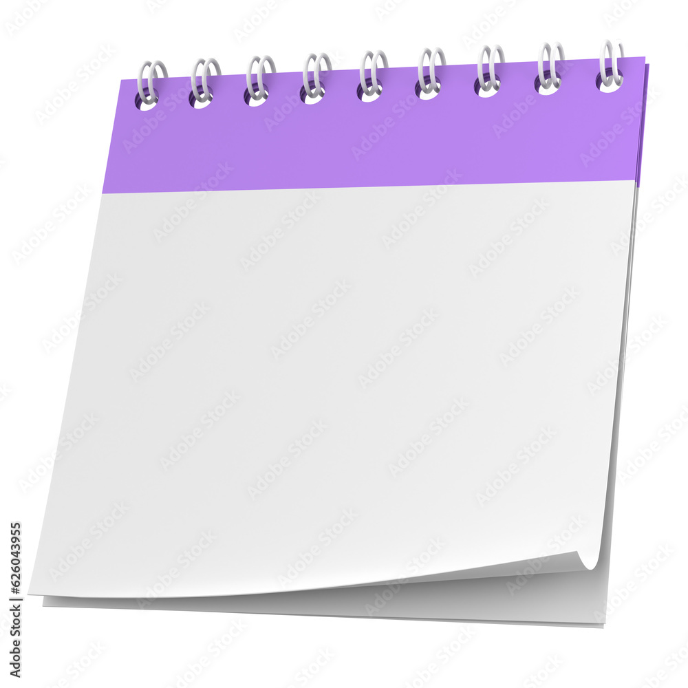 Empty calendar. 3D calendar. 3D illustration. Empty calendar. 3D calendar. 3D illustration.