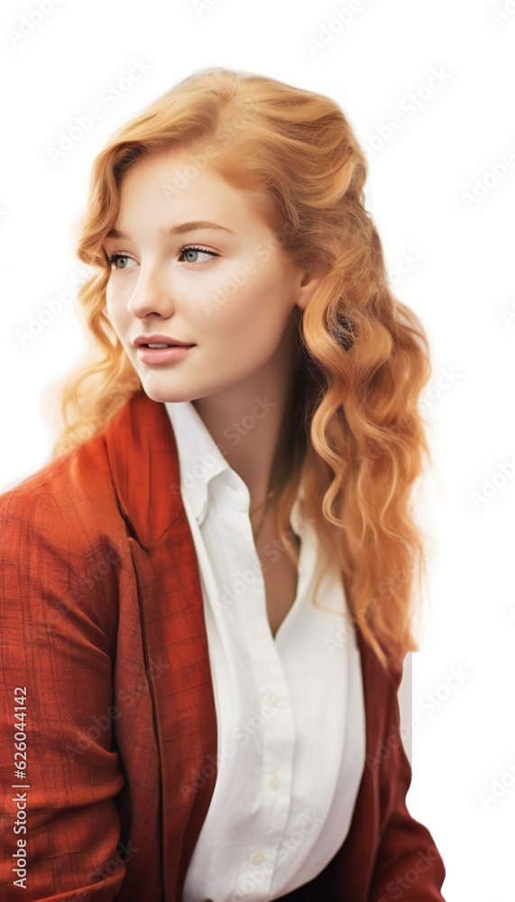 Studio Portrait of a Woman on white background Studio Portrait of a Woman on white background