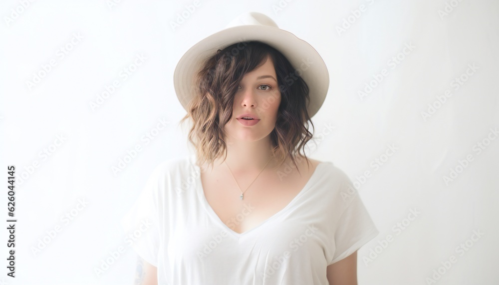 Studio Portrait of a Woman on white background Studio Portrait of a Woman on white background