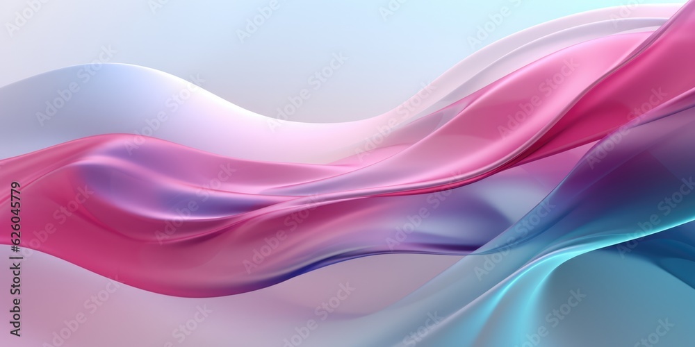 Abstract light magenta and light azure swirl wave on white background. Flow liquid lines design element, generative ai Abstract light magenta and light azure swirl wave on white background. Flow liquid lines design element, generative ai