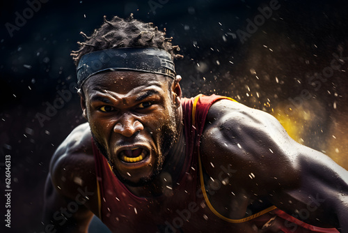 the intensity of sports photography running man