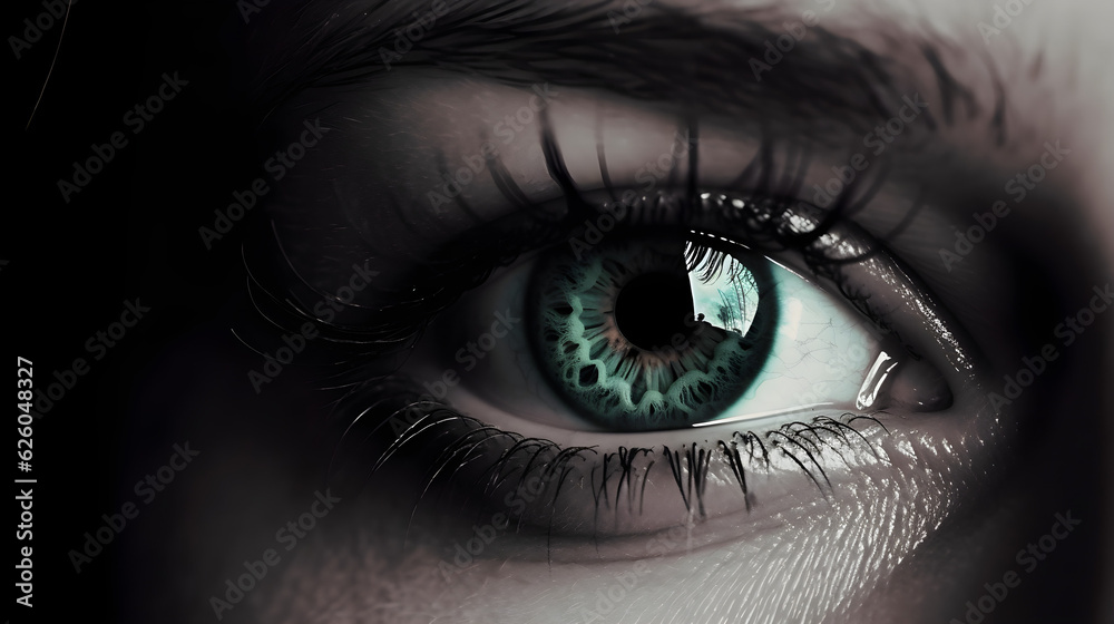 Human eye eyeball close-up