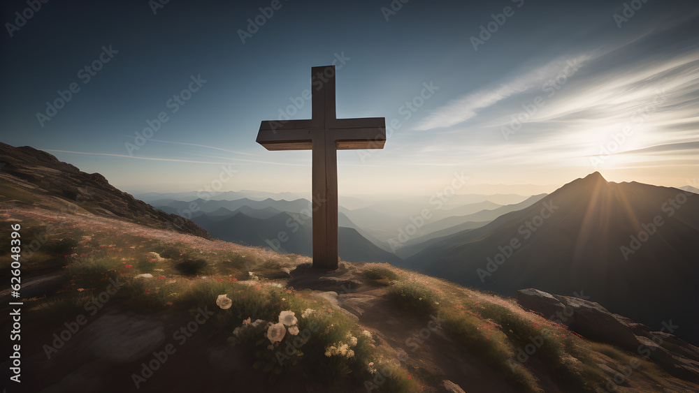 cross at sunset cross at sunset