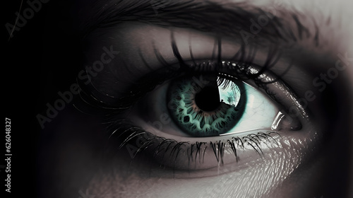 Human eye eyeball close-up