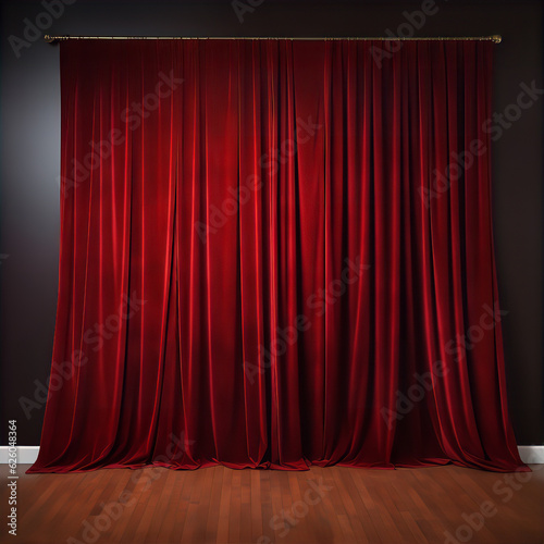 Red Velvet Cinema Theatre Curtains Photography Backdrop Background