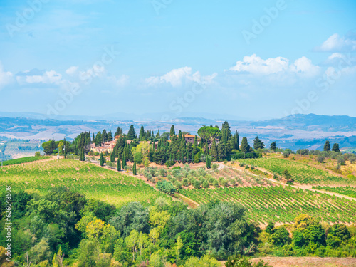 Tuscany landscape and clouds 
