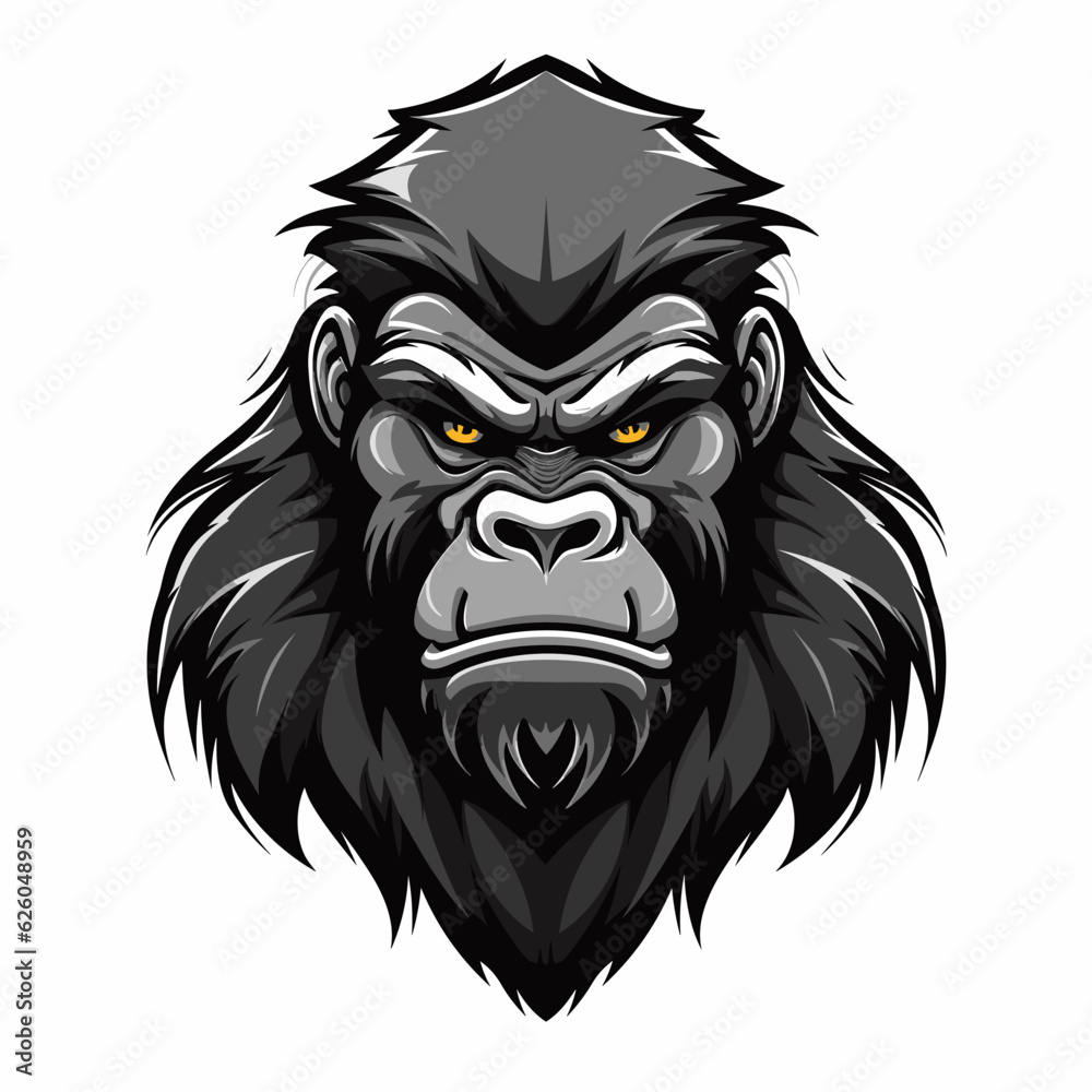 Esport vector logo gorilla, gorilla icon, gorilla head, vector Stock