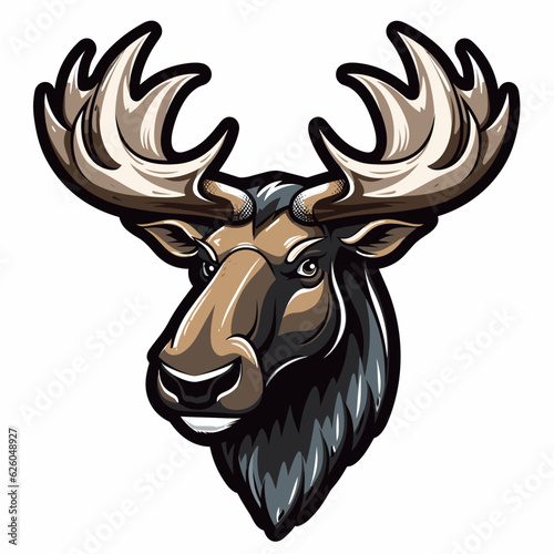 Esport vector logo moose, moose icon, moose head, vector