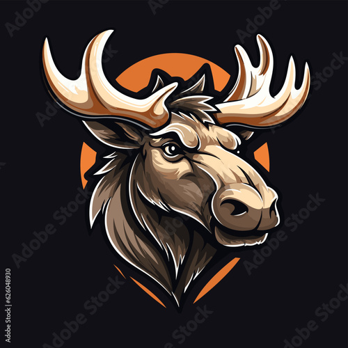 Esport vector logo moose, moose icon, moose head, vector
