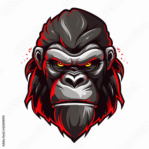 Esport vector logo gorilla, gorilla icon, gorilla head, vector photo