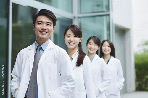 portrait of a smiling female doctor in hospital