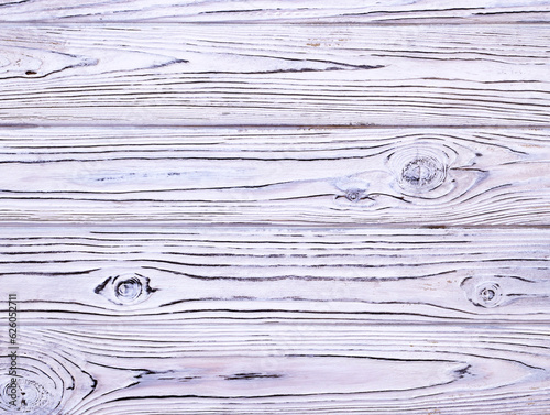 Wooden plank background close-up. Light gray horizontal planks, grey empty slats. Timber panel surface. Natural materials. White wood table. old vintage white wood background