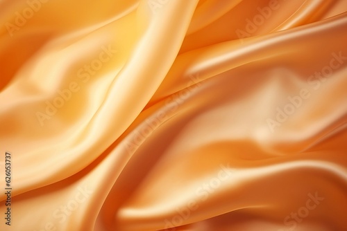 Light brown orange gold yellow silk satin. Color gradient. Golden luxury elegant abstract background. Shiny, shimmer, Curtain, 4k resolution