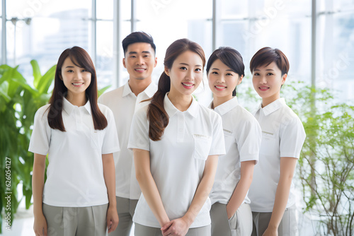 A group of worker in tech industry smile