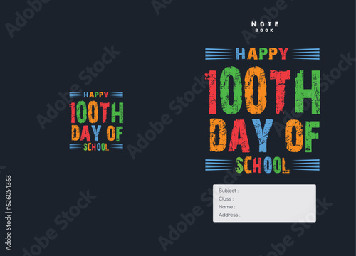 Vector notebook cover or exercise book cover design
