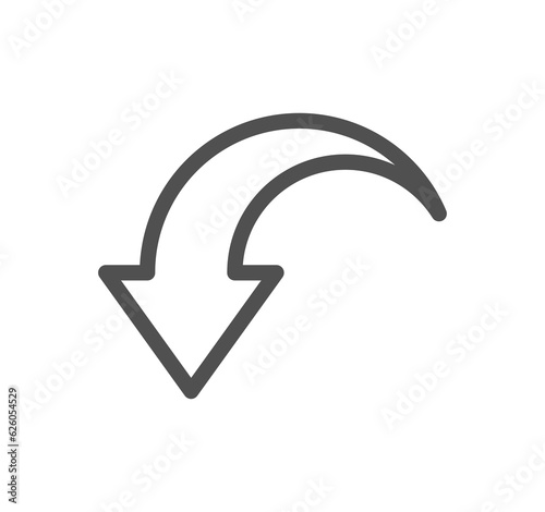 Interface arrows related icon outline and linear symbol.