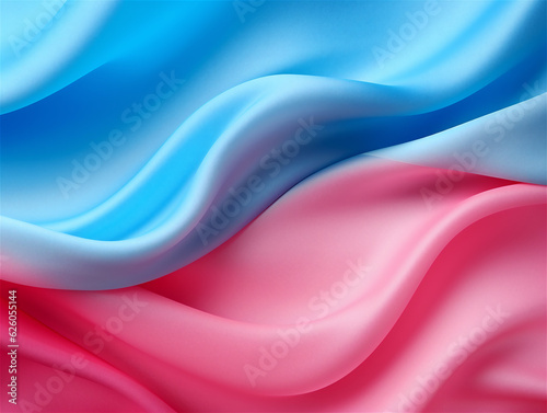 smooth wave 3d pink and blue abstract background  ai generated 