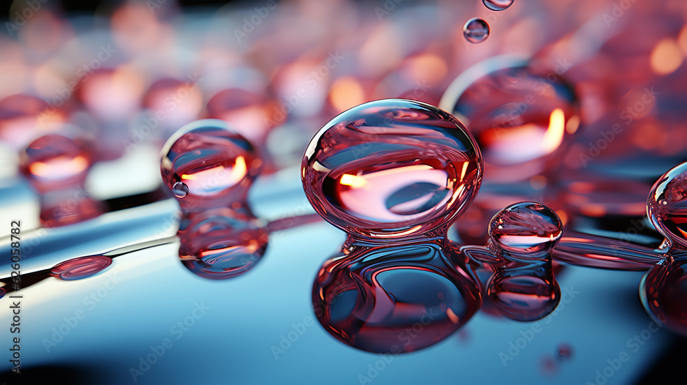 Abstract painting with macro water drops in neon color, splashes, for banners and flyers Abstract painting with macro water drops in neon color, splashes, for banners and flyers