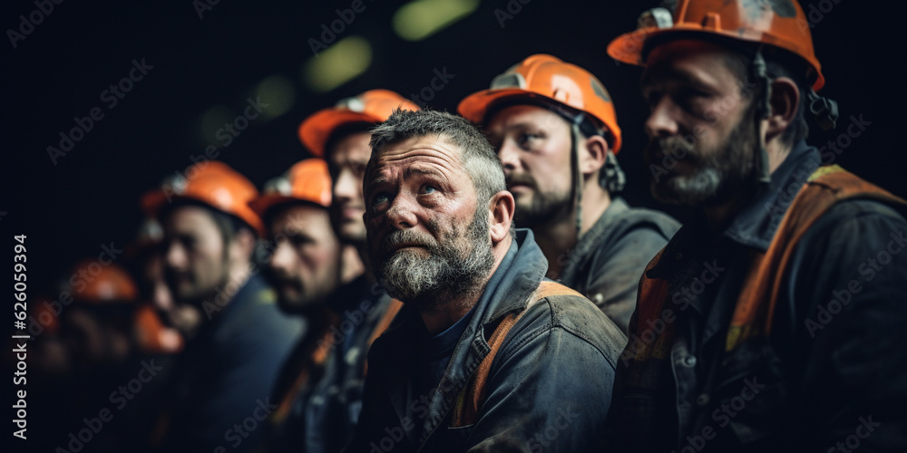 group of coal mine workers