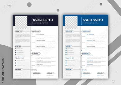 Minimalist creative print-ready cv resume design Template for Business Job Applications, 
Clean resume design template, cv design, multipurpose resume design