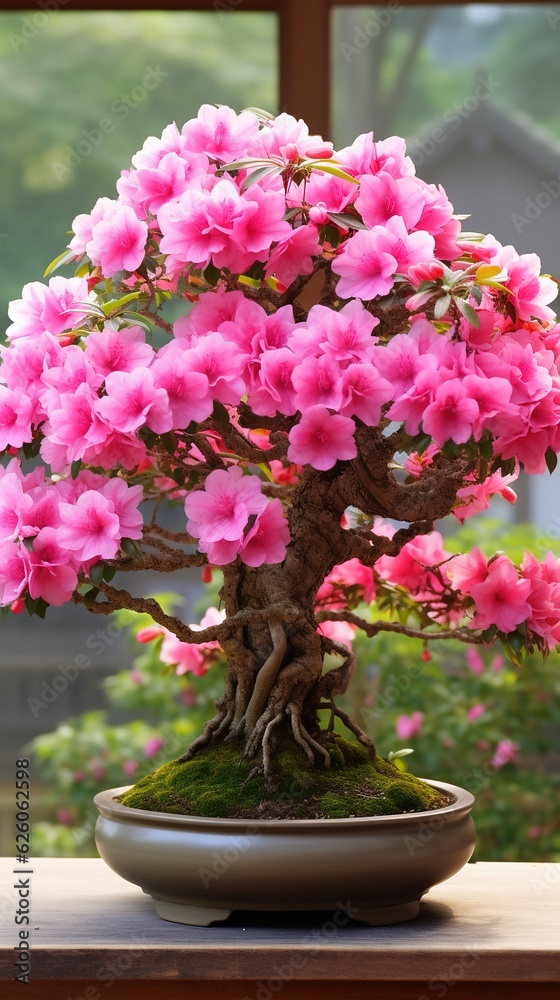 Nocturnal Blossoms Bonsai Flower Tree Brimming with Flowers on Black Nocturnal Blossoms Bonsai Flower Tree Brimming with Flowers on Black