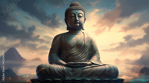 Buddha statue - Created with Generative AI Technology