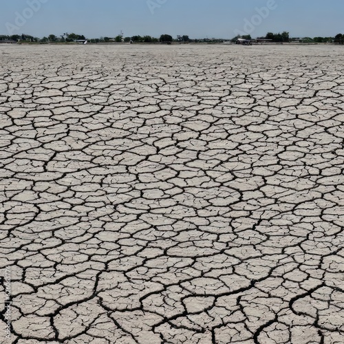 Dry land due to global warming